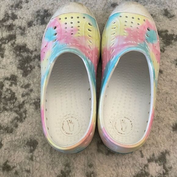 Native Jefferson Kids Pastel Tie-dye Slip-On Shoes Child Sz C12 - Picture 4 of 8